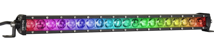 NEW Nicole Led Light Bar Ultra-Thin 100w 20 Inch Color Chasing Lights Bar