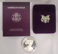 1988 USA Silver American Eagle One Ounce Proof Silver Bullion Coin in Case