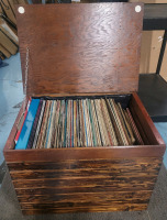 60+ Adult Contemporary Record LPS in Wood Chest w/Handles