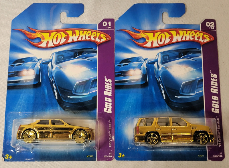 Hot Wheels Gold Rides Series Car 1 of 4 & Car 2 of 4 . Sealed in Package