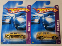 Hot Wheels Gold Rides Series Car 1 of 4 & Car 2 of 4 . Sealed in Package