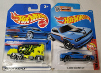 Hot Wheels Spin-Out Cement Truck & Then and Now '15 Dodge Challenger - Sealed