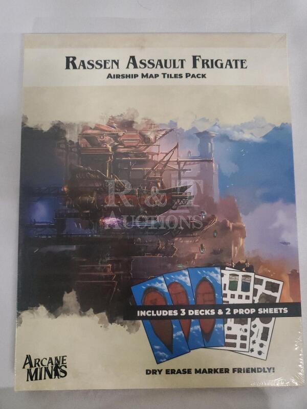 New Arcane Minis Airship Campaigns ' Rassen Assault Frigate ' Airship Map Tiles Pack