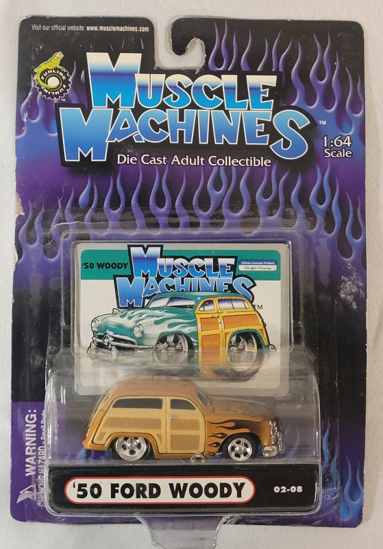 Muscle Machines " '50 Ford Woody " Diecast Car in Sealed Package