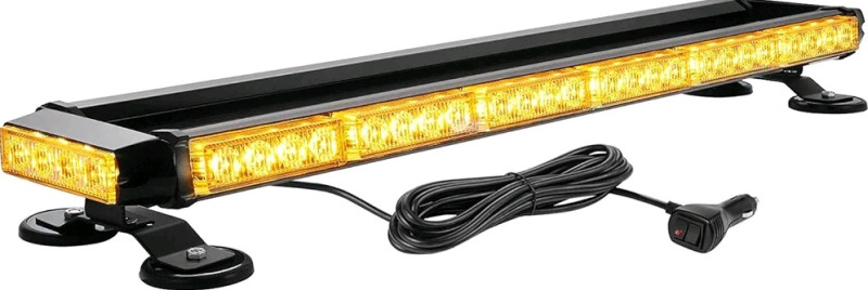 Wowtou 56 LED Amber Light Strobe Bar for Trucks Snow Plow Tractors 28" Long
