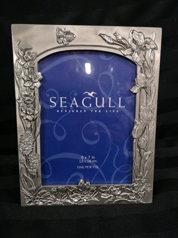 Seagull Fine Pewter Picture Frame - 5x7" Photo