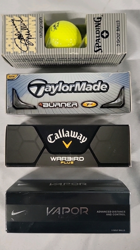 12 New Golf Balls - Callaway , Nike , TaylorMade & Spalding