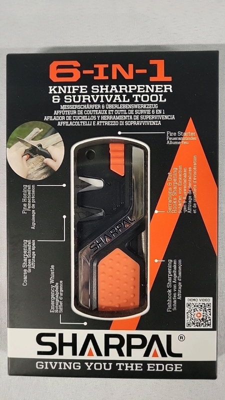 New Sharpal 6in1 Knife Sharpener & Survival Tool