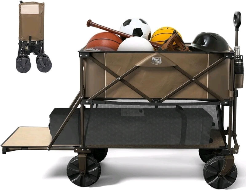New TIMBER RIDGE Folding Double Decker Wagon