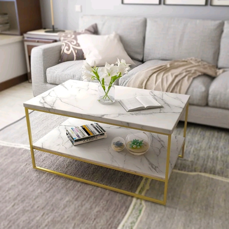 Roomfitters 35&rdquo; Faux Marble Coffee Table