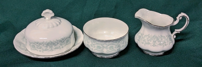 PARAGON England " Melanie " Butter Dish, Sugar Dish & Creamer