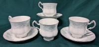 PARAGON England " Melanie " Tea 4 Cups & 3 Saucers