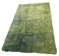 5ft x 8ft Green Shag Faux Fur Area Rug