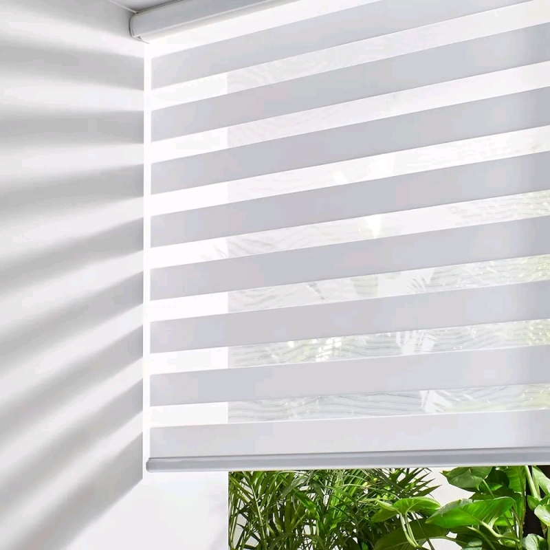New Persilux Cordless Zebra Blinds 58" by 64" - White