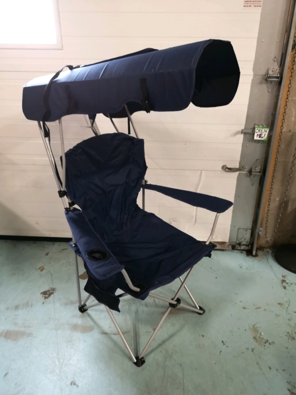 Docusvect Foldable Camping Chair with Shade Canopy - Support 330 LBS