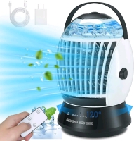 Portable Air Cooler, Oscillating Personal Cooling Fan with 3 Speeds & Remote Control