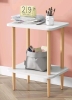 Exilot 2-Tier Wooden Side Table / Nightstand Bedside Table . Measures 15"&times;21"&times;11"