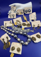 Vintage signed Boucher D&rsquo;Orlan Necklaces Brooch Earrings