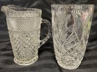 Crystal Jug and crystal Vase