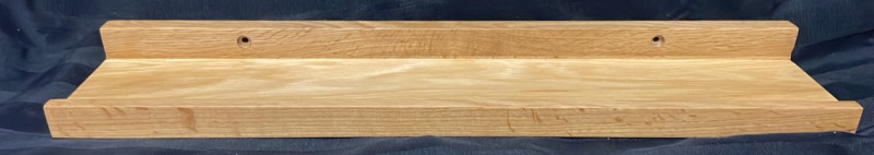2 wooden floating shelves