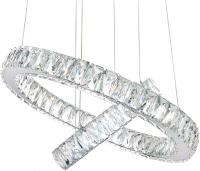 Modern Crystal Chandelier Ceiling Light 19.5" Diameter