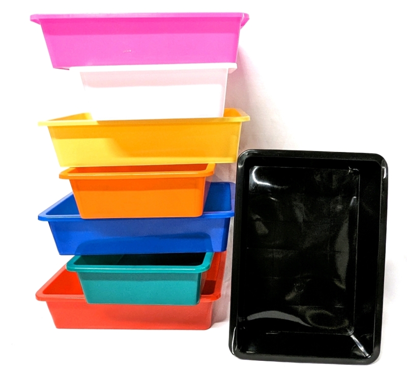 8 Pack New Paper Organizer Bins Letter Size Flat Storage Trays