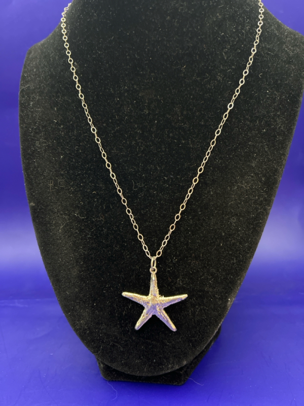Starfish Pendant on Sterling Silver 925 Chain