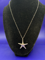 Starfish Pendant on Sterling Silver 925 Chain