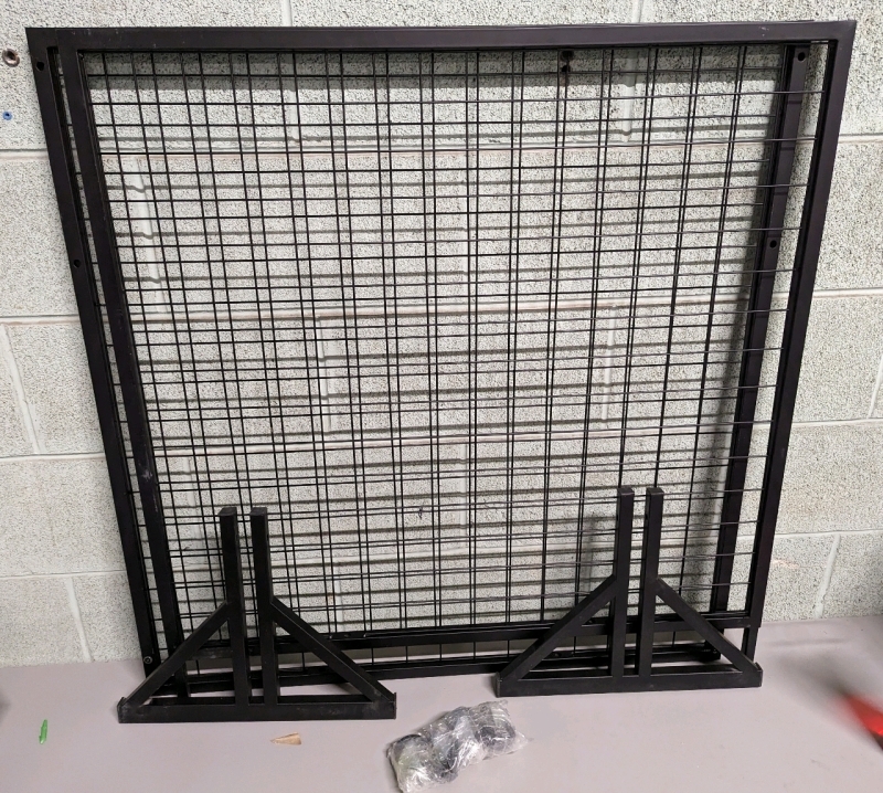 Grid Wall Panel With Wheeled Base