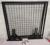 Grid Wall Panel With Wheeled Base