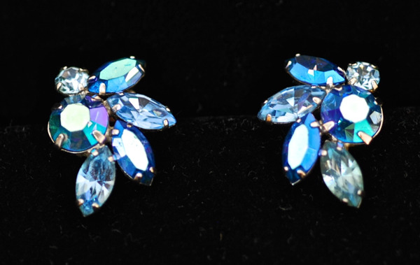 Sherman Swarovski Signed Earrings