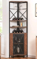 HOMISSUE 5-Tier Multipurpose Corner Shelf Cabinet / Wine Rack - New in Box