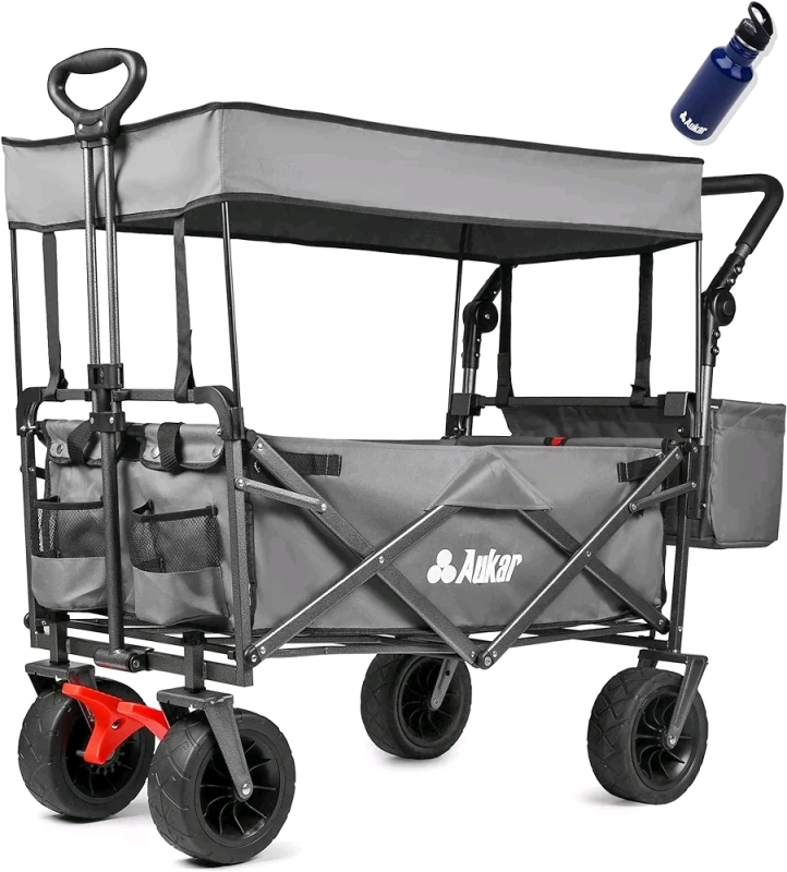 Aukar Folding Wagon with Canopy