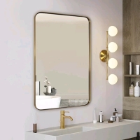 New Andy Star Gold Metal Framed Mirror - 24 by 36" Rectangular