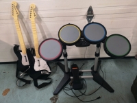 Play Station Rock Band Drums & 2 Guitars
