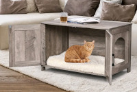 Homhedy Cat Litter Box Enclosure , Litter Box Furniture . New