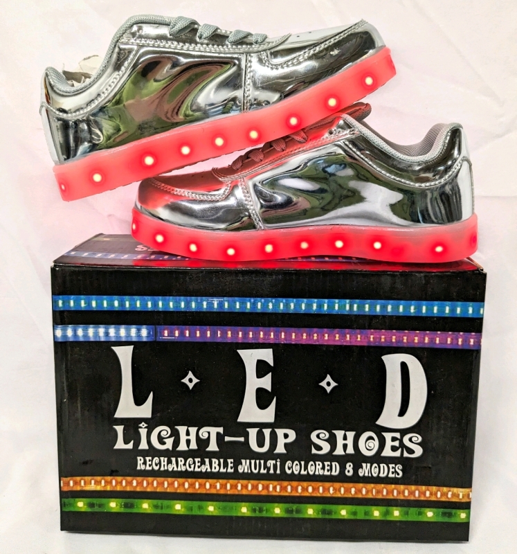 New LED Light-Up Rechargeable Adult Shoes : Size 6.5 EU 36.5 Mex 22.5