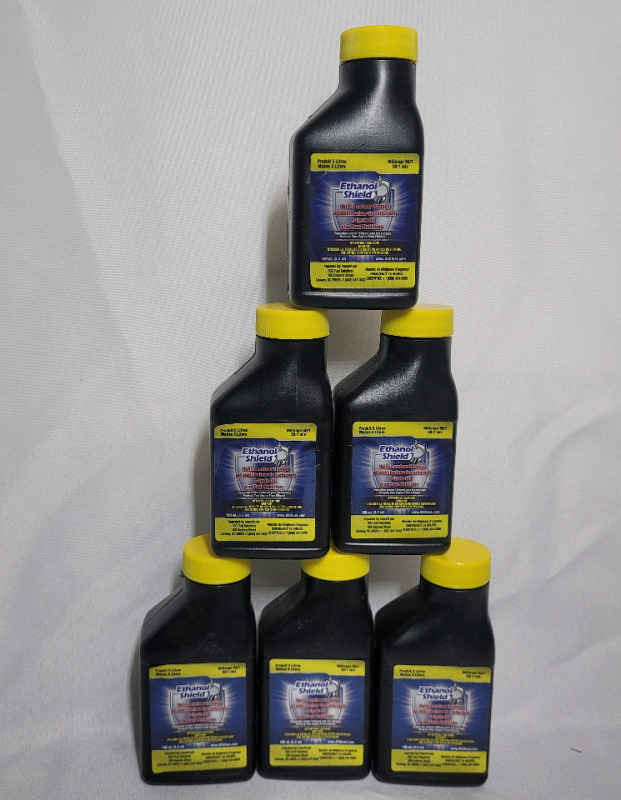 Ethanol Shield 2-Cycle Oil plus Fuel Stabilizer . 100ml bottles , Six (6) bottles . New