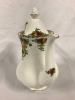 New Royal Albert Old County Roses Coffee Pot 11 inches tall - 4