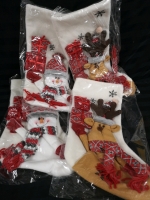 4 New Christmas Stockings - Snowmen & Reindeers