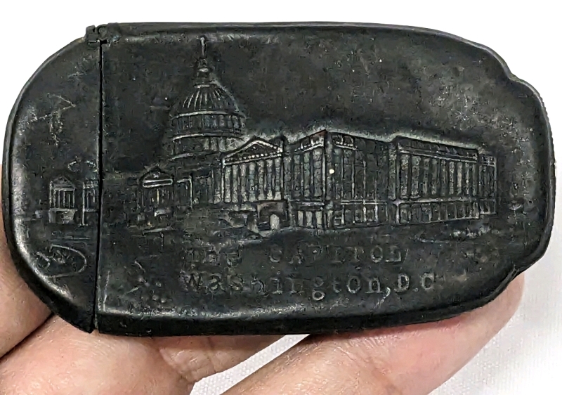 Vintage Souvenir Match Box / Match Safe The Capitol Washington DC