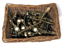 Vintage Drawer Handles in Basket