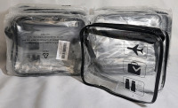 Make-Up Clear Bag / TSA Approved Toiletries Bag . 2pc Set , Ten (10) Sets - New