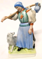 Vintage Zsolnay Pecs Hungary Large Handpainted Porcelain Hungarian Peasant Figure