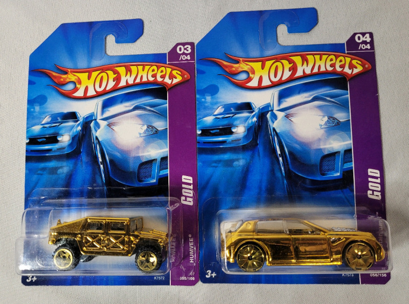 Hot Wheels Gold Series Diecast Cars in Sealed Package . Cars #3 & #4