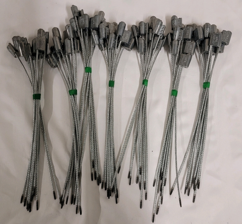 12" Heavy Duty Cable Seals , Each Individually Serial Numbered . 80 Cables . New