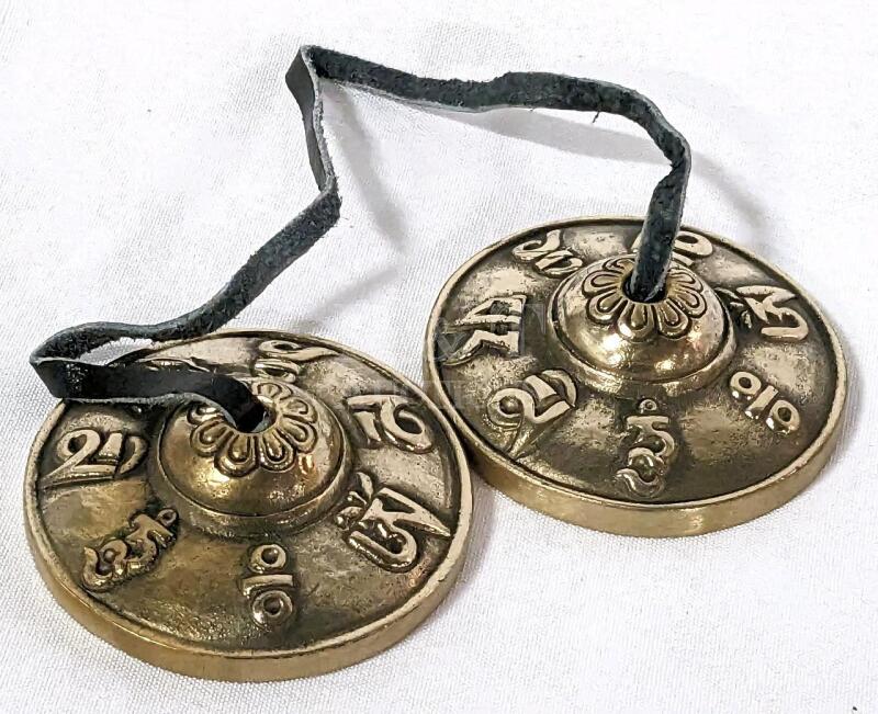 New Brass Tibetan Tingsha / Hand Cymbals for Meditation