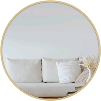 New 24" Gold Tone Round Mirror