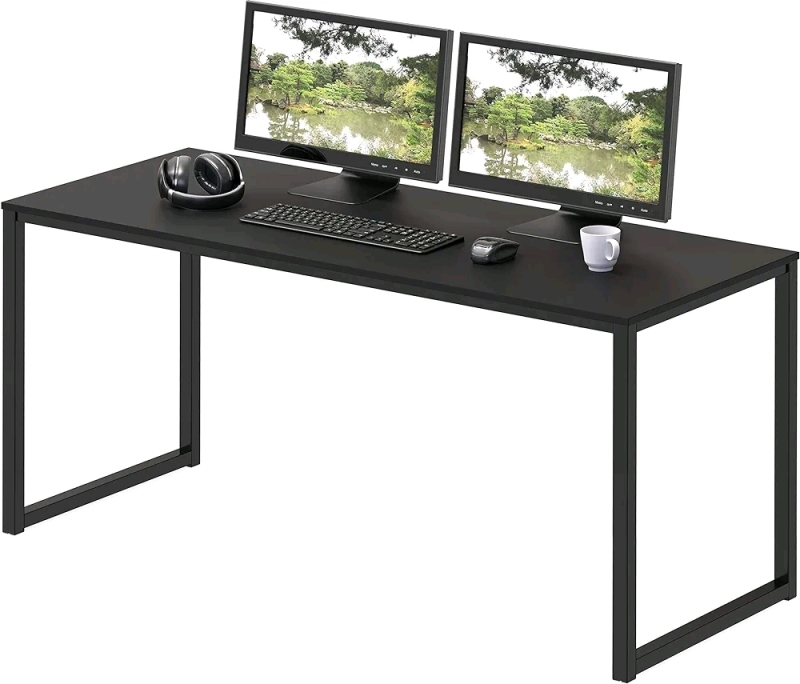 New SHW Mission Straight Black Desk 48"