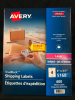 AVERY Trueblock Shipping Lables